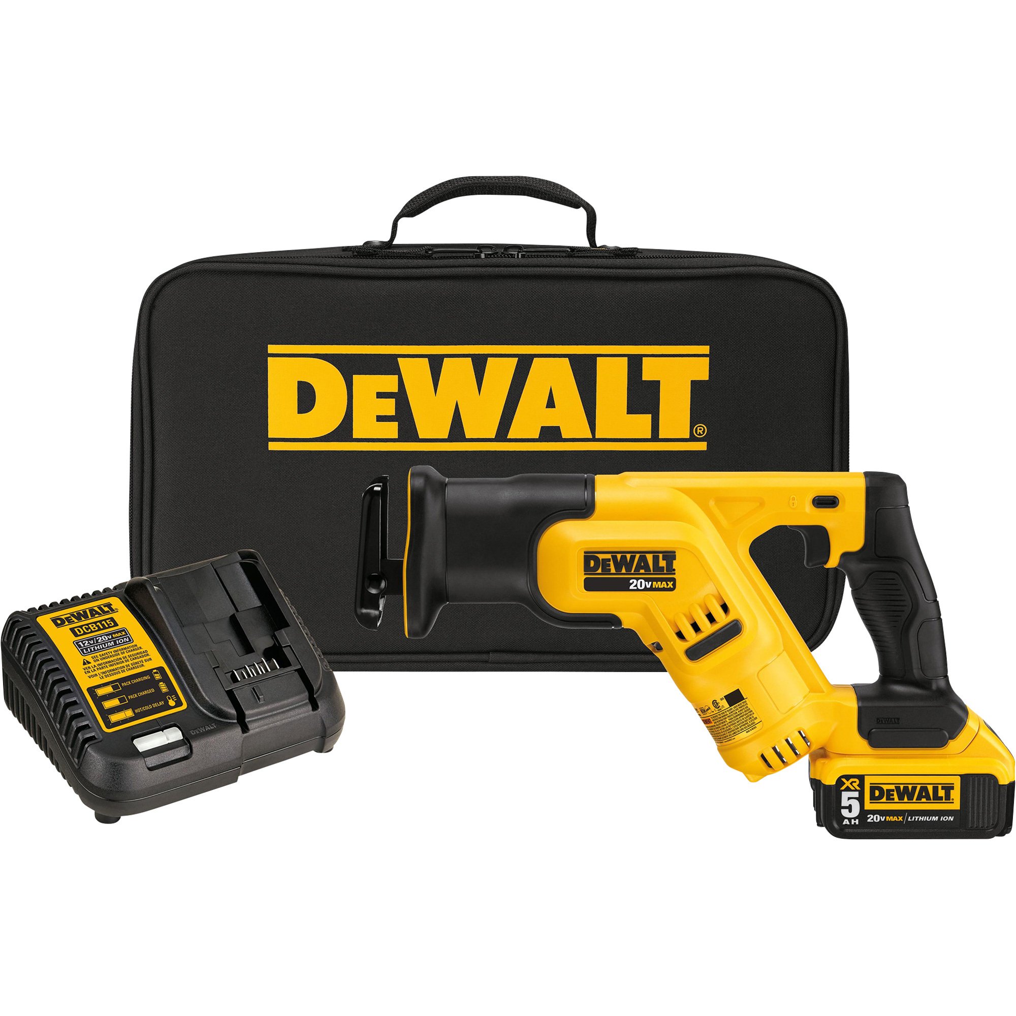 DEWALT 20 Volt MAX Compact Reciprocating Saw Kit — 1 Lithium-Ion Battery, Charger, Model# DCS387P1